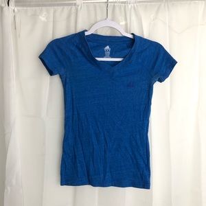 Adidas Women's Cobalt Blue V-Neck T-Shirt Size XS